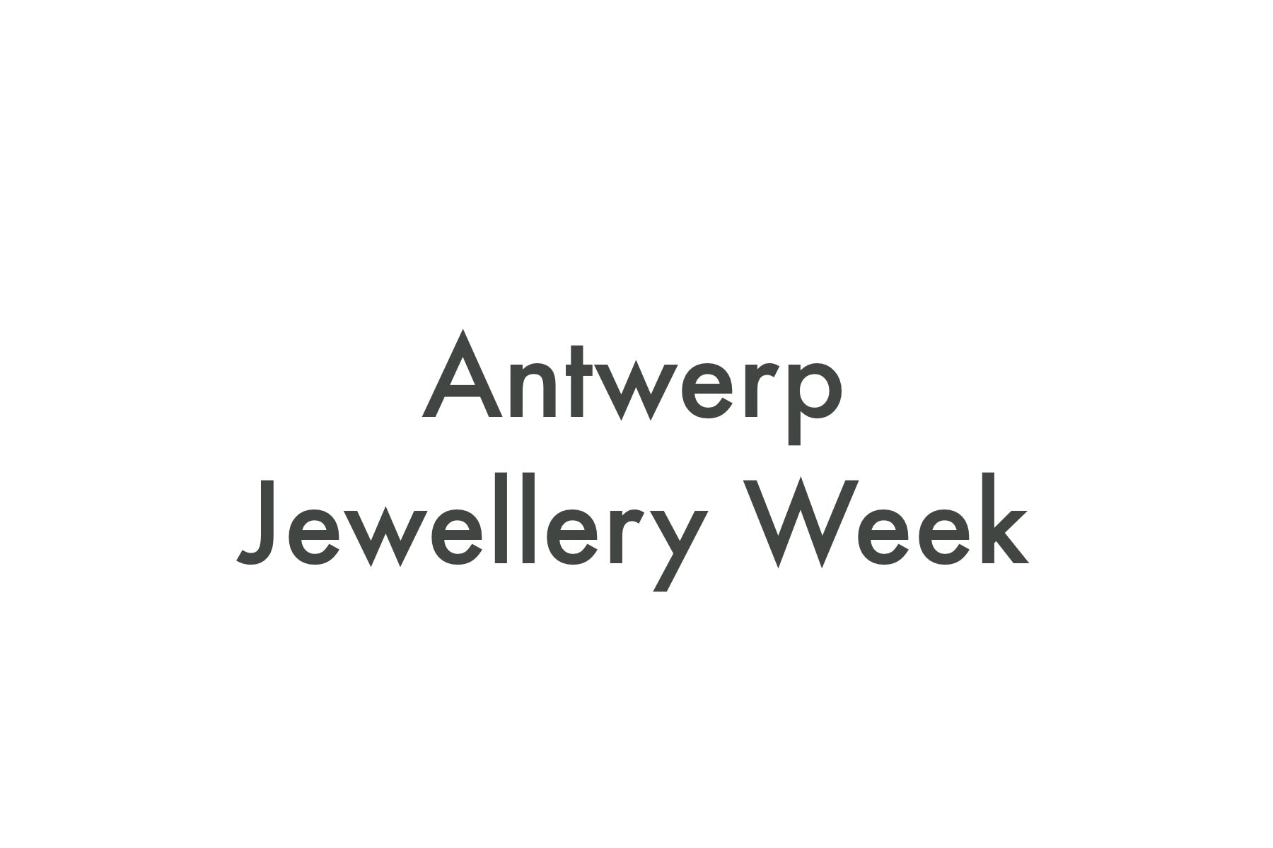 Text 'Antwerp Jewellery Week' on a white background